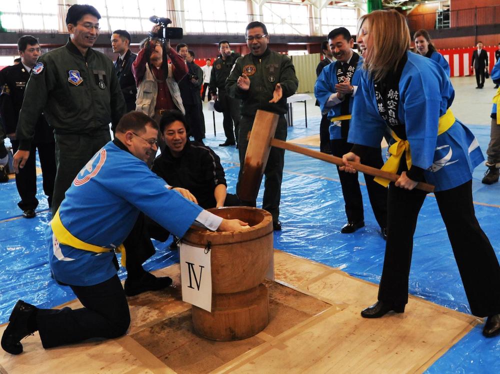Mochi Pounding in Japan